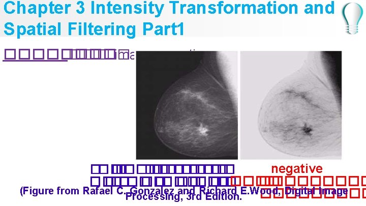 Chapter 3 Intensity Transformation and Spatial Filtering Part 1 ���� ��� image negatives negative