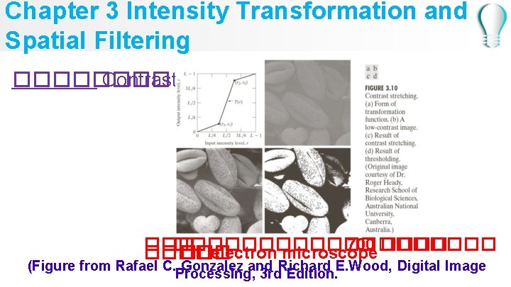 Chapter 3 Intensity Transformation and Spatial Filtering ���� Contrast Stretching ����������� 700 ���� ���