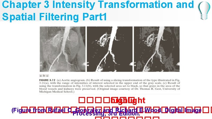 Chapter 3 Intensity Transformation and Spatial Filtering Part 1 ������� highlight (Figure from Rafael