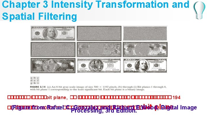 Chapter 3 Intensity Transformation and Spatial Filtering ���� �� ���� �bit plane, ������ ���