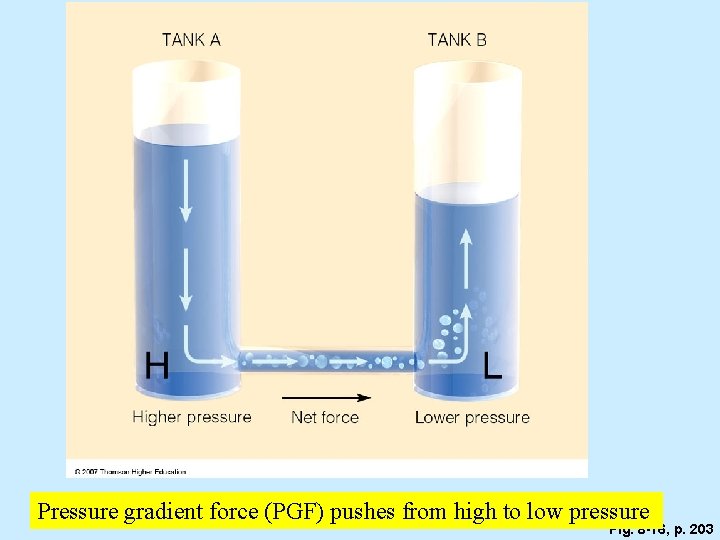 Pressure gradient force (PGF) pushes from high to low pressure Fig. 8 -16, p.