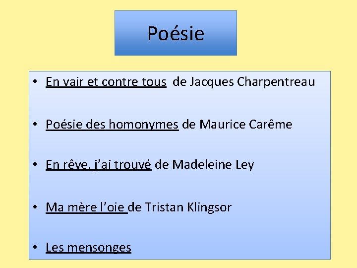 Poésie • En vair et contre tous de Jacques Charpentreau • Poésie des homonymes