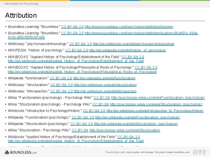 Introduction to Psychology Attribution • Boundless Learning. "Boundless. " CC BY-SA 3. 0 http: