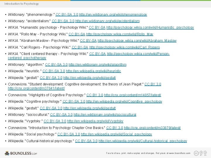 Introduction to Psychology • Wiktionary. "phenomenology. " CC BY-SA 3. 0 http: //en. wiktionary.