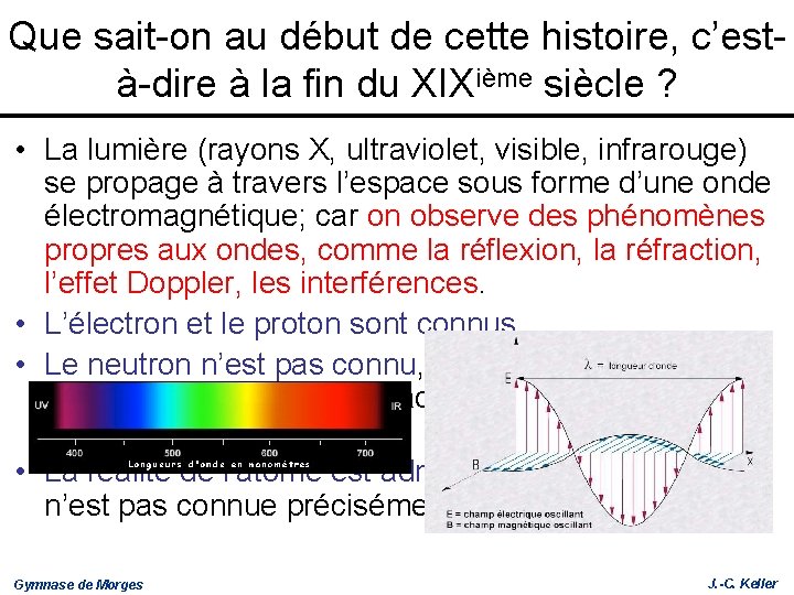 Que sait-on au début de cette histoire, c’està-dire à la fin du XIXième siècle