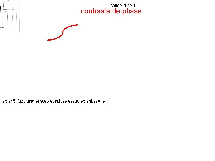 Le masque de phase est placé dans le plan conjugué de l contraste de