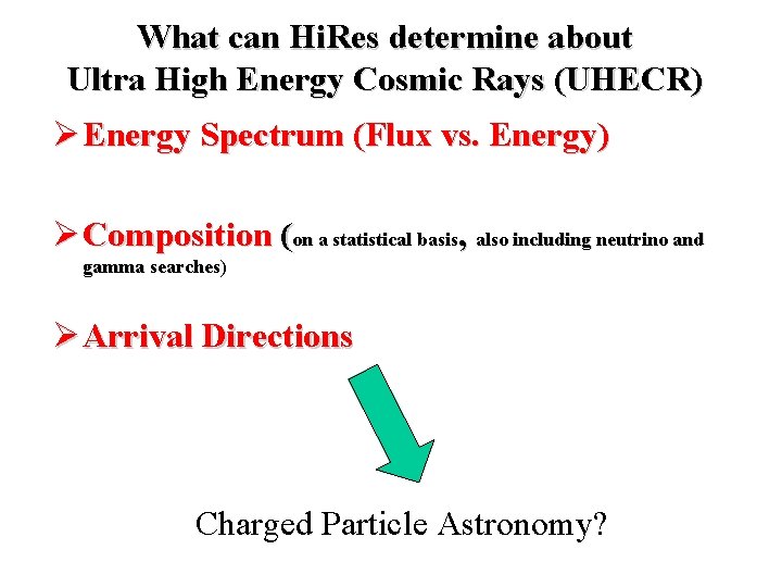 What can Hi. Res determine about Ultra High Energy Cosmic Rays (UHECR) Energy Spectrum