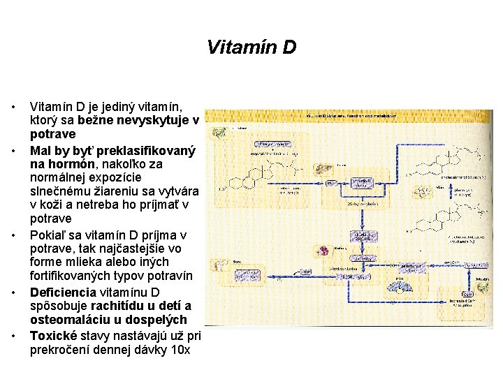 Vitamín D • • • Vitamín D je jediný vitamín, ktorý sa bežne nevyskytuje