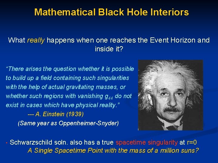 Mathematical Black Hole Interiors What really happens when one reaches the Event Horizon and