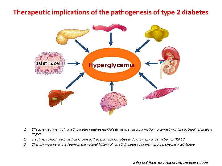 Therapeutic implications of the pathogenesis of type 2 diabetes Decreased Insulin Secretion Islet-a cell