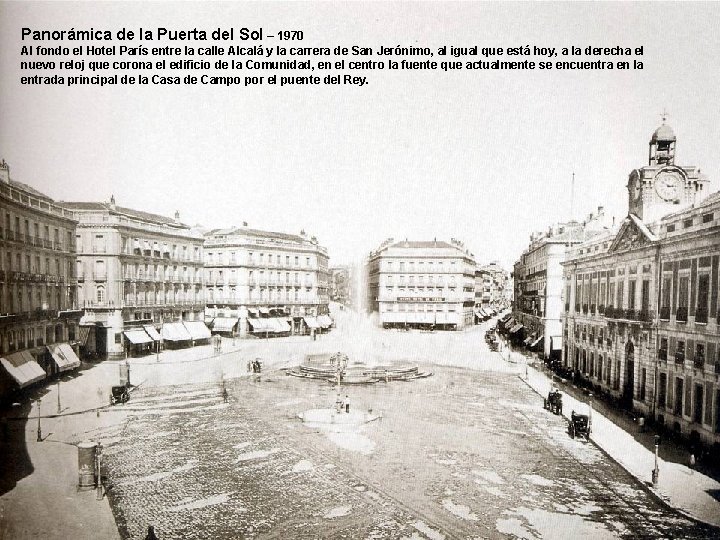 Panorámica de la Puerta del Sol – 1970 Al fondo el Hotel París entre