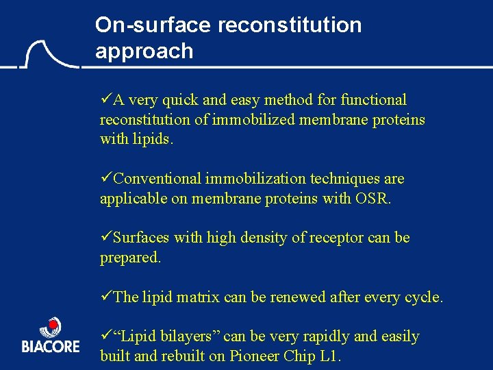 On-surface reconstitution approach üA very quick and easy method for functional reconstitution of immobilized