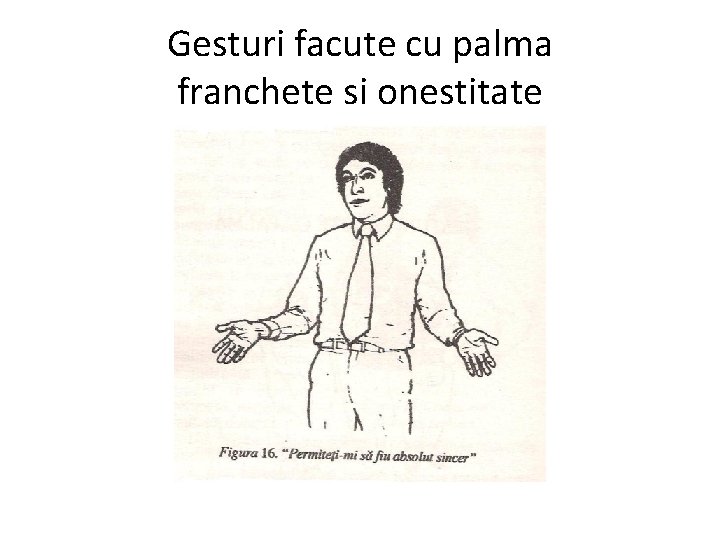 Gesturi facute cu palma franchete si onestitate 