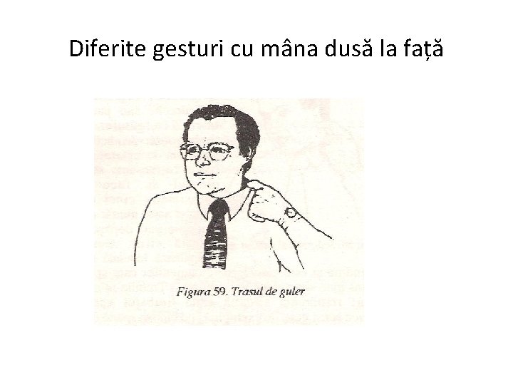 Diferite gesturi cu mâna dusă la față 