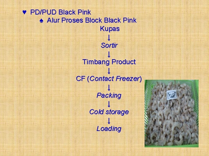 ♥ PD/PUD Black Pink ♠ Alur Proses Block Black Pink Kupas ↓ Sortir ↓