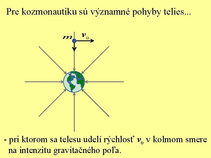 Pre kozmonautiku sú významné pohyby telies. . . - pri ktorom sa telesu udelí