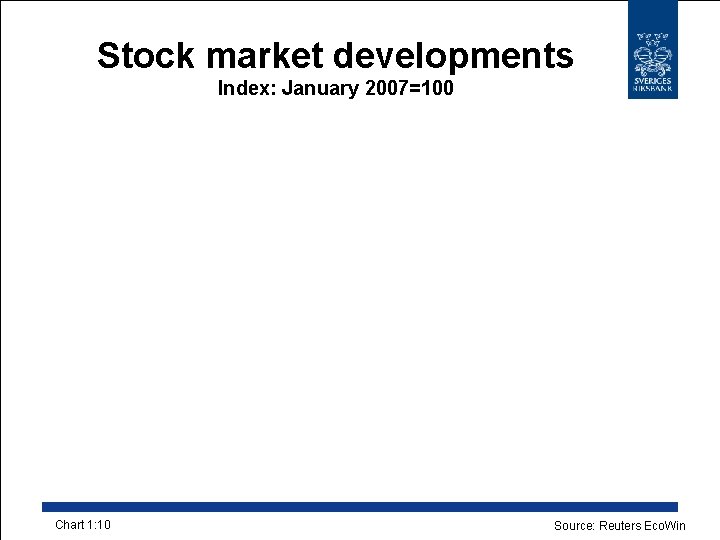 Stock market developments Index: January 2007=100 Chart 1: 10 Source: Reuters Eco. Win 