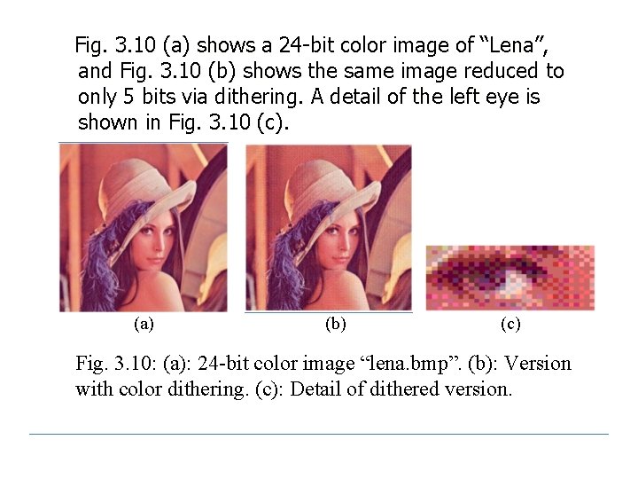 Fig. 3. 10 (a) shows a 24 -bit color image of “Lena”, and Fig.