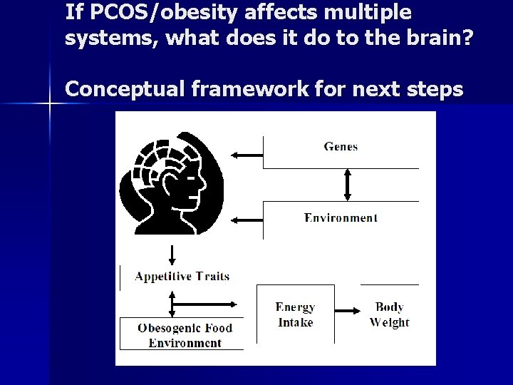 If PCOS/obesity affects multiple systems, what does it do to the brain? Conceptual framework