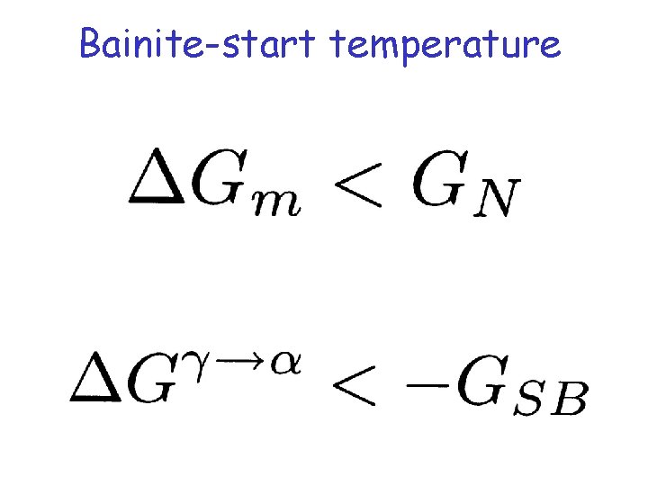 Bainite-start temperature 