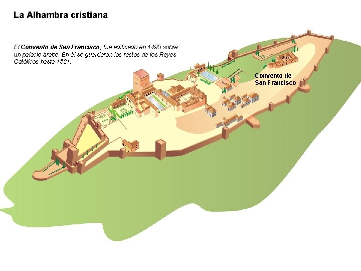 La Alhambra cristiana El Convento de San Francisco, fue edificado en 1495 sobre un