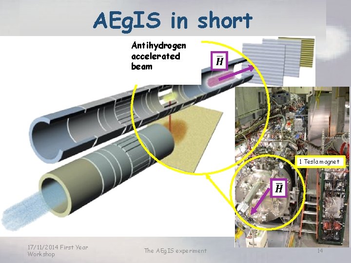AEg. IS in short Antihydrogen accelerated beam 1 Tesla magnet 17/11/2014 First Year Workshop