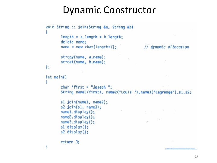 Dynamic Constructor 17 