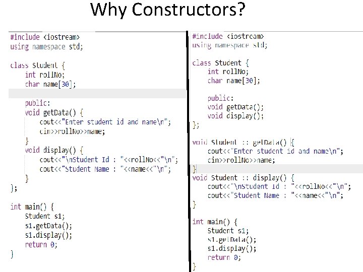 Why Constructors? 