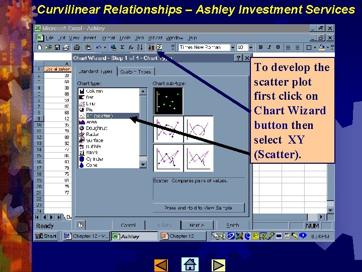 Curvilinear Relationships – Ashley Investment Services To develop the scatter plot first click on