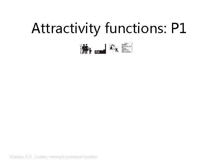 Attractivity functions: P 1 Matthias K. B. Lüdeke, www. pik-potsdam/~luedeke 