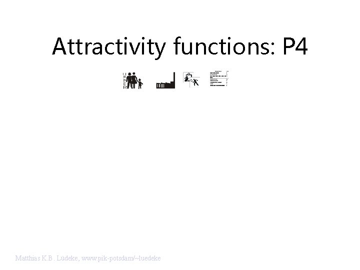 Attractivity functions: P 4 Matthias K. B. Lüdeke, www. pik-potsdam/~luedeke 