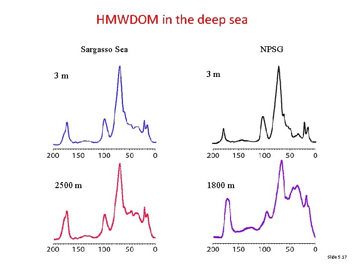 HMWDOM in the deep sea Sargasso Sea NPSG 3 m 3 m 2500 m HMWDOM in the deep sea Sargasso Sea NPSG 3 m 3 m 2500 m