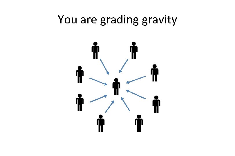 You are grading gravity 