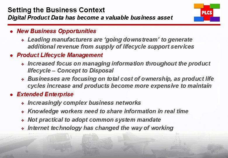 Setting the Business Context Digital Product Data has become a valuable business asset l