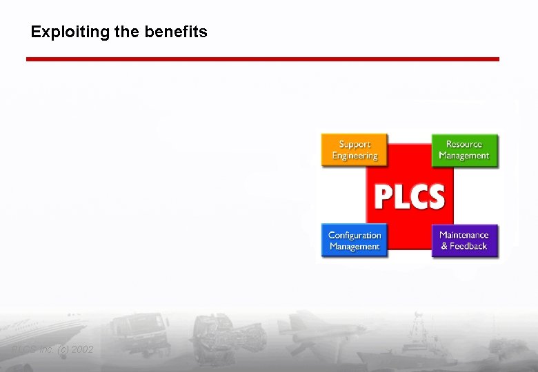 Exploiting the benefits PLCS Inc. (c) 2002 