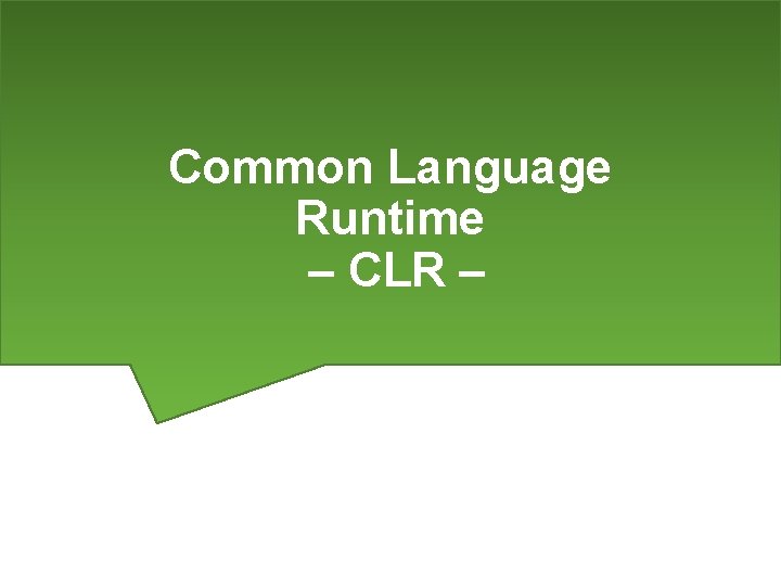 Common Language Runtime – CLR – 