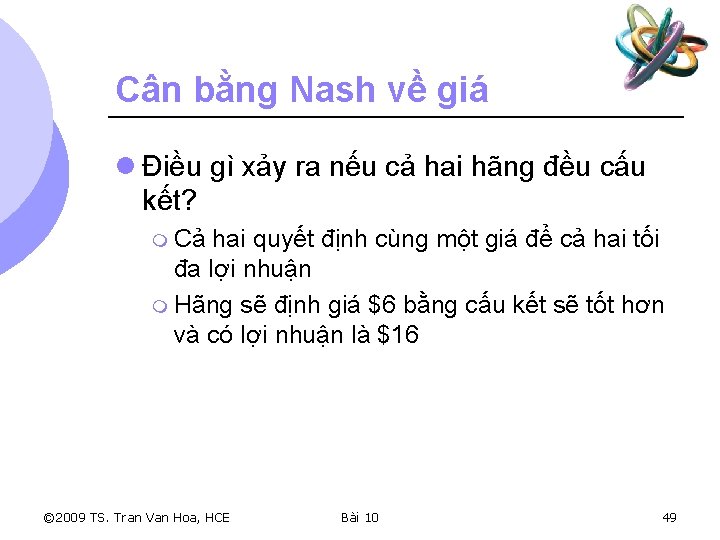 Cân bằng Nash về giá l Điều gì xảy ra nếu cả hai hãng