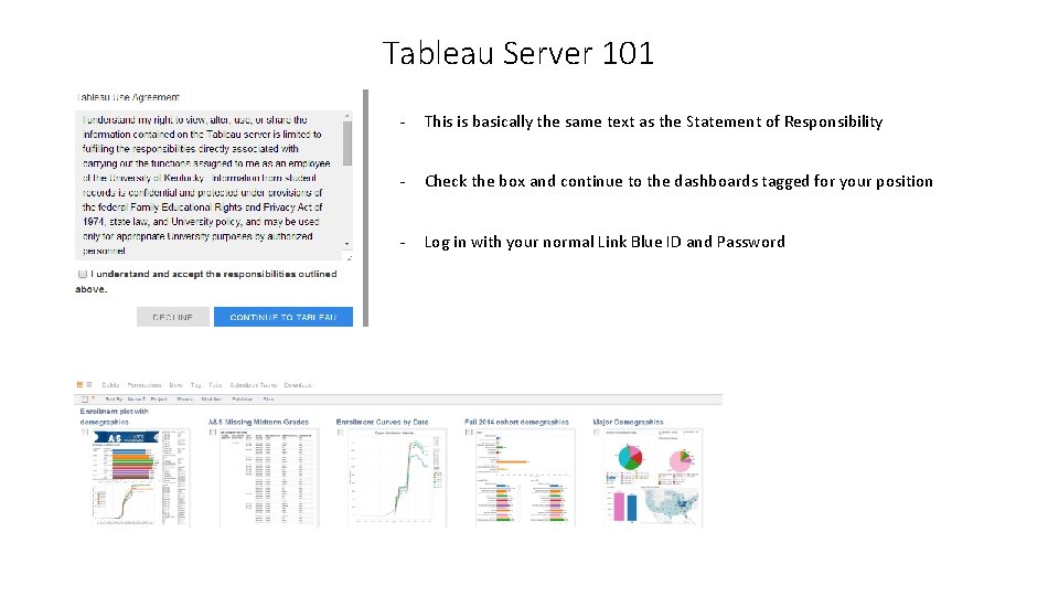 Tableau Server 101 - This is basically the same text as the Statement of Tableau Server 101 - This is basically the same text as the Statement of