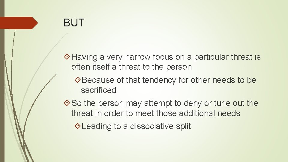 BUT Having a very narrow focus on a particular threat is often itself a