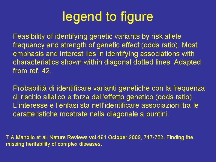 legend to figure Feasibility of identifying genetic variants by risk allele frequency and strength