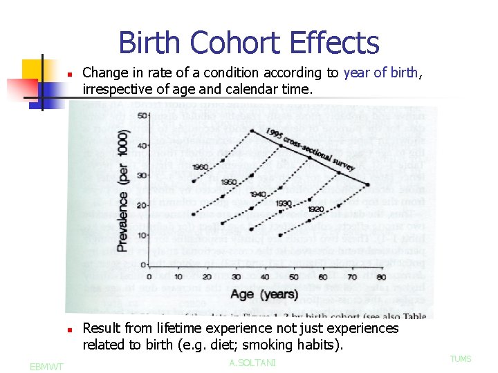 Birth Cohort Effects n n EBMWT Change in rate of a condition according to