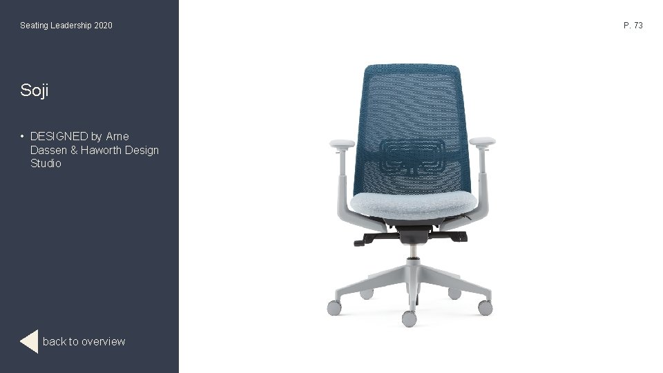 Seating Leadership 2020 Soji • DESIGNED by Arne Dassen & Haworth Design Studio back