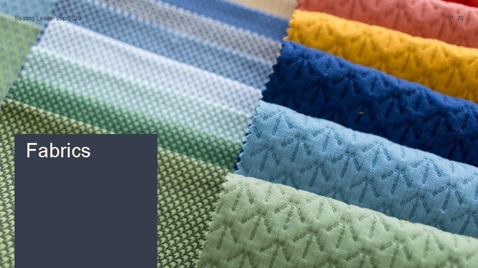 Seating Leadership 2020 Fabrics P. 78 