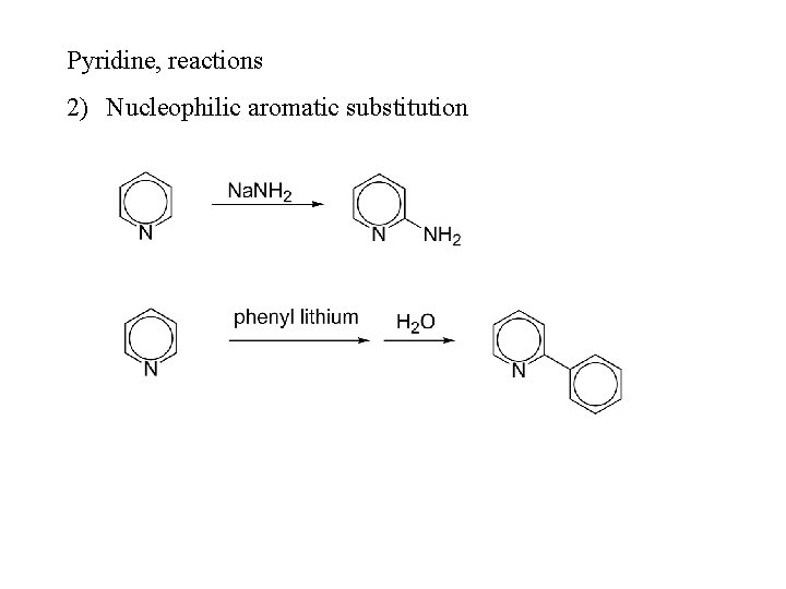 Pyridine, reactions 2) Nucleophilic aromatic substitution 
