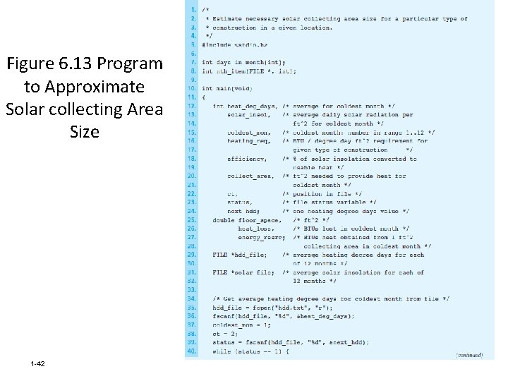 Figure 6. 13 Program to Approximate Solar collecting Area Size 1 -42 