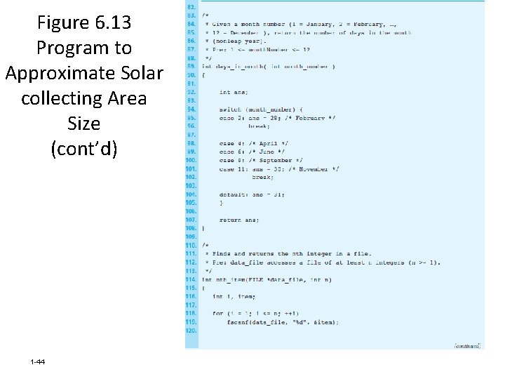 Figure 6. 13 Program to Approximate Solar collecting Area Size (cont’d) 1 -44 