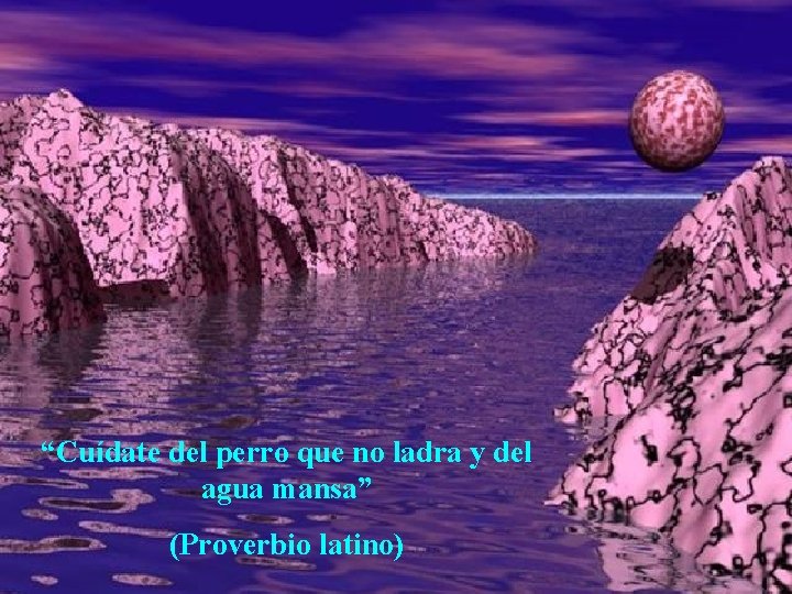 “Cuídate del perro que no ladra y del agua mansa” (Proverbio latino) 