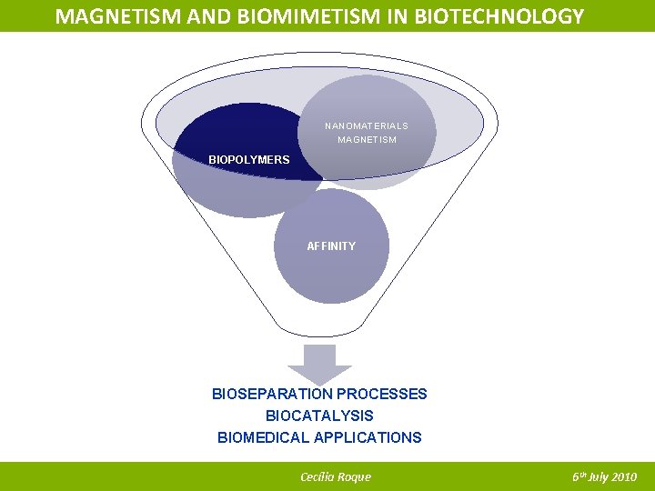 MAGNETISM AND BIOMIMETISM IN BIOTECHNOLOGY NANOMATERIALS MAGNETISM BIOPOLYMERS AFFINITY BIOSEPARATION PROCESSES BIOCATALYSIS BIOMEDICAL APPLICATIONS