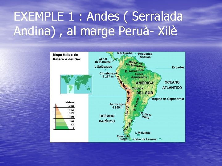 EXEMPLE 1 : Andes ( Serralada Andina) , al marge Peruà- Xilè 