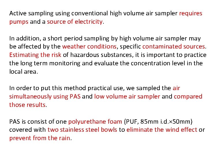 Passive Sampling for PCB in Air Takeshi Nakano